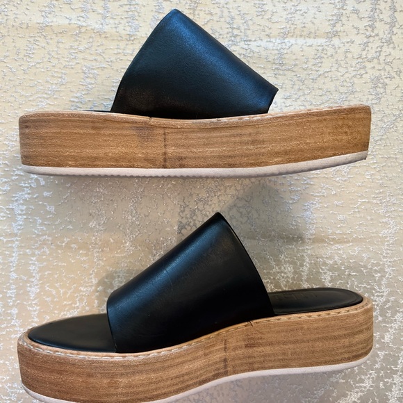 NWOT Tibi New York Black Leather Platform, Slip on, Mules. Comfortable & modern - Picture 6 of 7